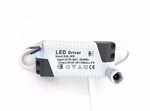 Driver Reator LED 8 - 18W 280mA Luminaria Painel Plafon Bivolt