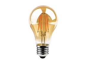 Lampada Filamento LED A60 Bulbo 4W Vintage Retro Industrial Design E27 2200K