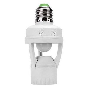 Soquete Sensor de Presença com Fotocélula para Lampada E27 Bivolt