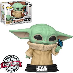 FUNKO POP STAR WARS THE MANDALORIAN EXCLUSIVE - GROGU WITH BUTTERFLY 468