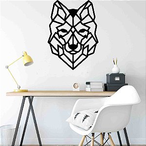 Quadro Decorativo Lobo Vazado - MDF