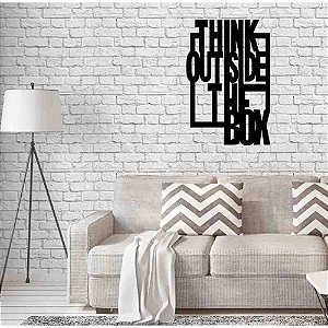 Quadro Decorativo Think Outside The Box Vazado - MDF