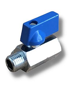 Mini Válvula esfera macho x fêmea 1/4" - INOX 304