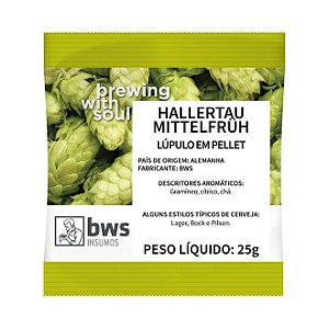 Lúpulo Hallertau Mittelfruh 25g - Safra 2023