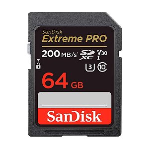 Cartão SanDisk 64 GB Extreme Pro SD 200 Mb/s