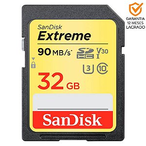 Cartão SanDisk 32 GB Extreme 90 Mb/s
