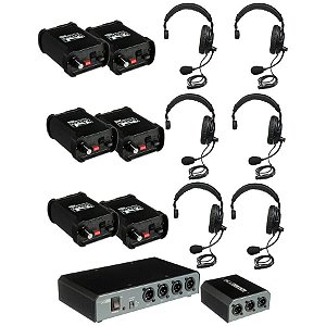 Sistema de Headset Single Sem Fio Intercom PortaCom COM-60FCS 6