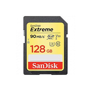 Cartão SanDisk 128 GB Extreme 90 Mb/s