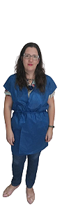 AVENTAL TNT S/ MANGA AZUL GR 40 PCT - AMEDICA