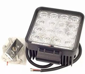 Farol auxiliar 16 Led 48 w  Quadrado