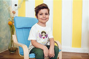 Camiseta Infantil Branca Anjo Menina