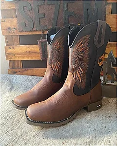 Bota Texana Masculina Cocal Sola Café