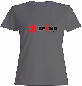 Camiseta BFMGCLUB Cinza Baby Look