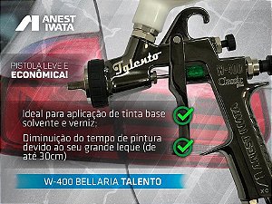 Pistola de pintura W-400 edição limitada Talento 1.4mm completa