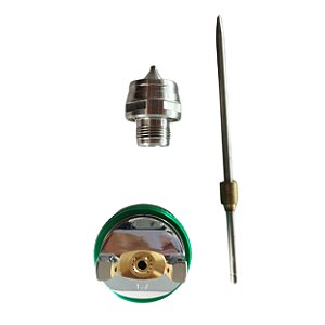 Kit Capa, Bico E Agulha 1.7mm Original Para Pistola De Pintura Pneumática HVLP MP-250 Wimpel