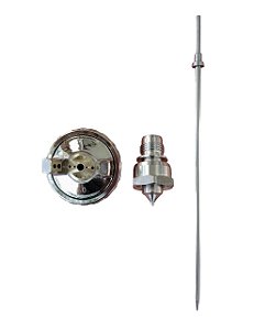 Kit Capa, Bico E Agulha 1.8mm Original Para Pistola De Pintura Pneumática Sucção MP-400 / MP-410S Wimpel