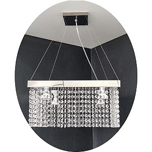 Lustre pendente quadrado cristal legítimo AC105