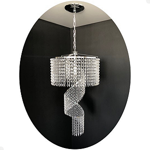 Lustre pendente cristal acrílico Bivolt AC12