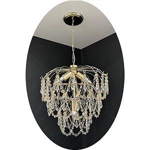 Lustre pendente cristal acrílico alto brilho AC57