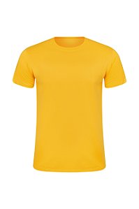 Camiseta Masculina Básica Gola Careca-Malha 100% Poliéster Fiado