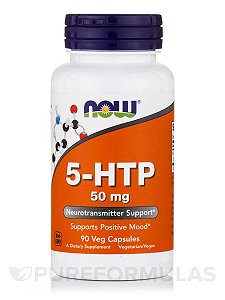 5-HTP 50 mg - Now Foods - 90 cápsulas - Frete Grátis