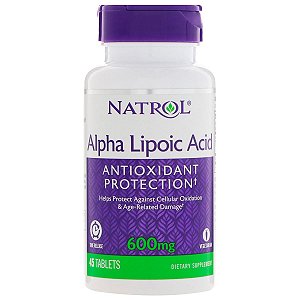 Ácido Alfa Lipóico (Alpha Lipoic Acid)  600 mg 45 CAP  liberação Gradual - Natrol