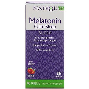 Comprar Melatonina Natrol Advanced CALM SLEEP Fast Dissolve 6 mg + Anti-stress - 60 comprimidos (hormônio do sono)