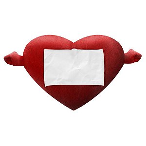 Almofada em Formato de Coração com Mãozinha para Sublimação
