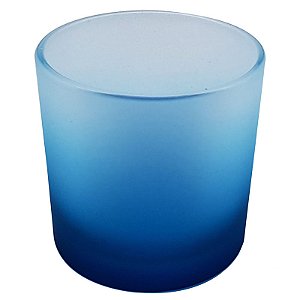Copo de Vidro P/ Whisky Azul Jateado  (P/ Sublimação)