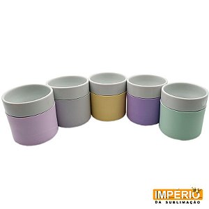 Copo Branco de Porcelana C/ Base de Silicone