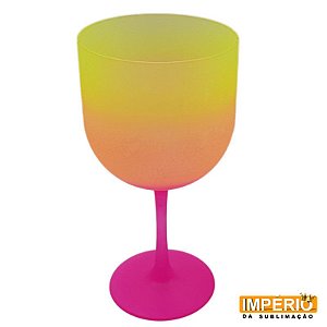 Taça Gin Summer Tricolor (Rosa / Laranja / Amarelo Escuro)
