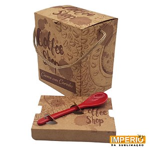 Caixinha Personalizada para "Caneca  Com Colher" 3 unidades