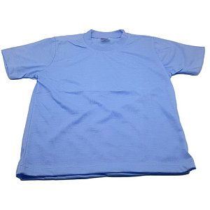 Camiseta Azul Bebê Infantil - 02 ao 14 (100% Poliéster)
