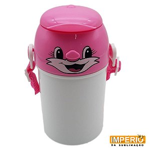 Garrafa Polímero Infantil Rosa 400 ml