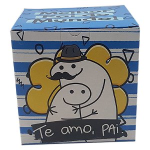 Caixinha para caneca "o melhor pai do mundo QR code"-12 unidades