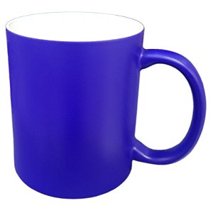 Caneca mágica fosca azul (Porcelana 325ml P/ Sublimação)