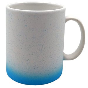 Caneca branca de porcelana delicadinha azul (325ml)
