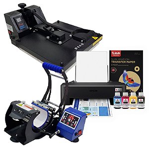 kit deko - Prensa plana 38x38  deko + prensa de caneca live touch-screen + Impressora Epson L121