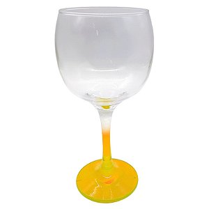 Taça gin amarelo cristal de vidro 600ml (p/ sublimação)