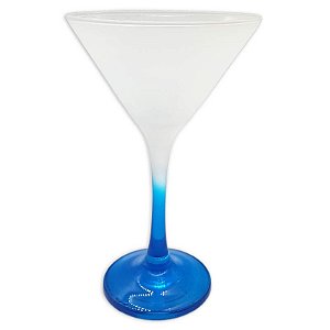 Taça martini azul jateado de vidro 250ml (p/ sublimação)
