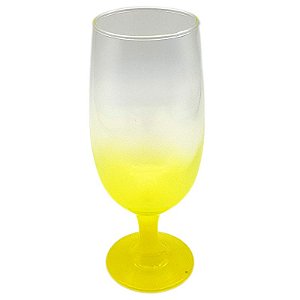 Taça tulipa amarelo cristal de vidro 325ml (p/ sublimação)