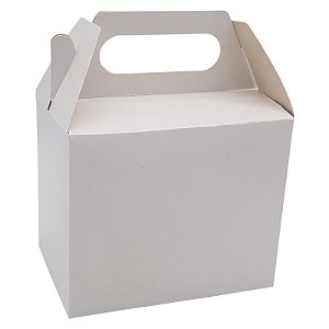 Caixinha branca resinada para caneca com alça simples- 12 unidades