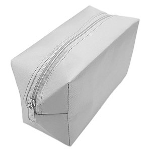 Necessaire Branca com Zíper Branco