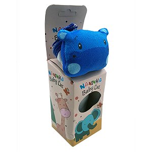 Naninha com bichinho para sublimação - Hipopótamo Azul