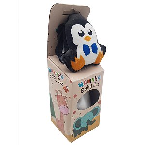Naninha com bichinho para sublimação - Pinguim Preto com Laço