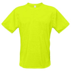 Camiseta Amarela Fluorescente - P ao GG (100% Poliéster)