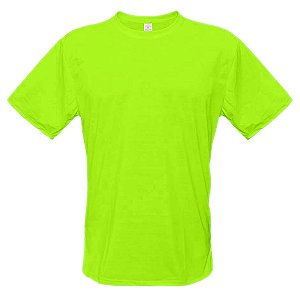 Camiseta Verde Fluorescente - P ao GG (100% Poliéster)