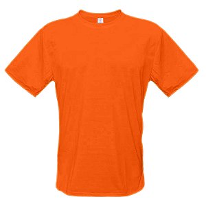 Camiseta Laranja Fluorescente - P ao GG3 (100% Poliéster)
