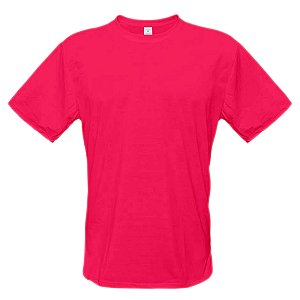 Camiseta Rosa Fluorescente - P ao GG3 (100% Poliéster)