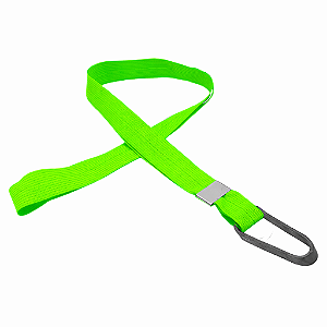Cordão verde neon com borracha para caneca -54cm
